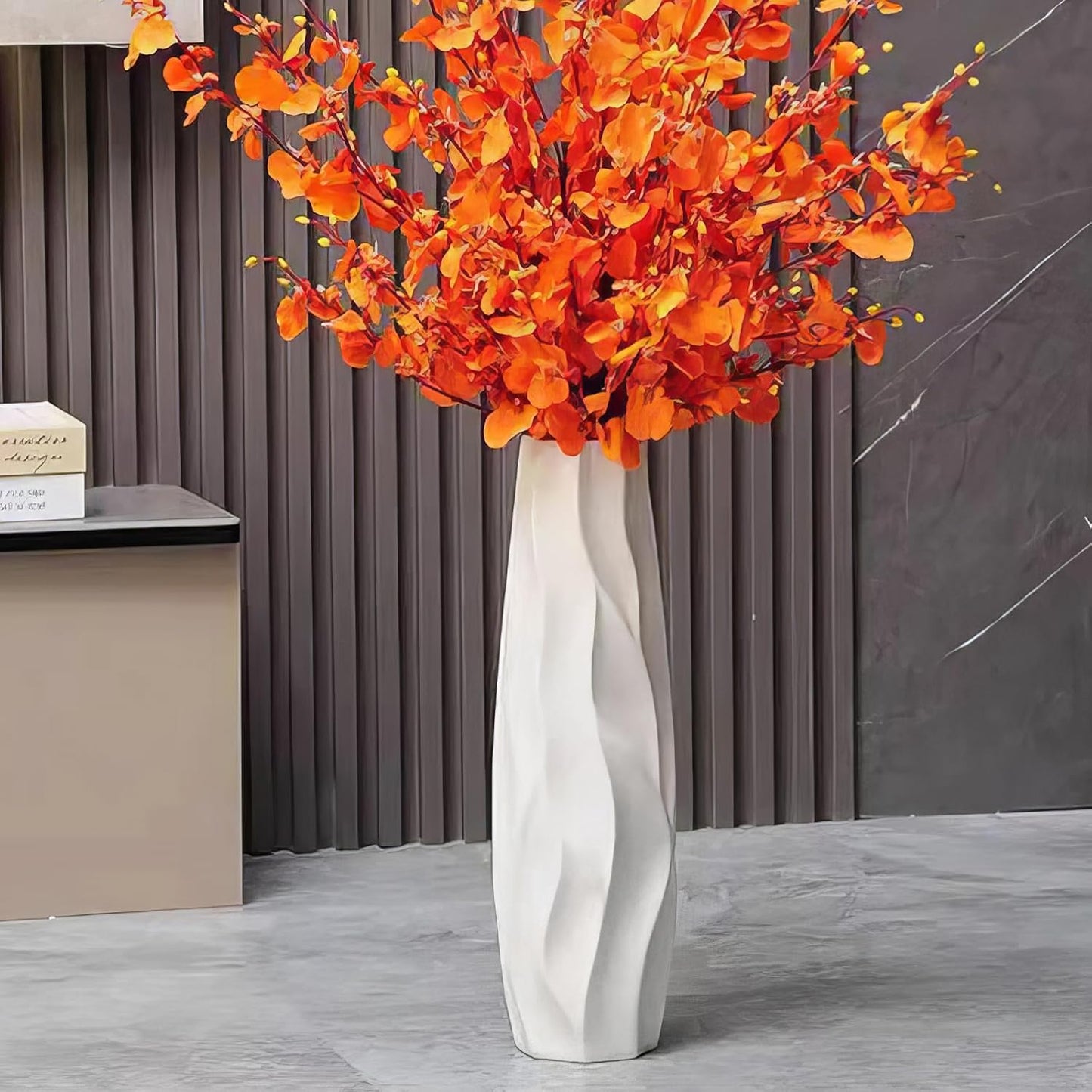 Vase en céramique blanche de 30 cm