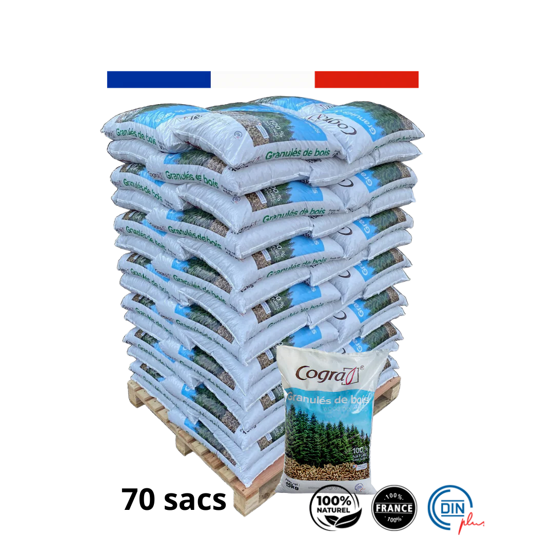 Granulés de bois Cogra 70 sacs